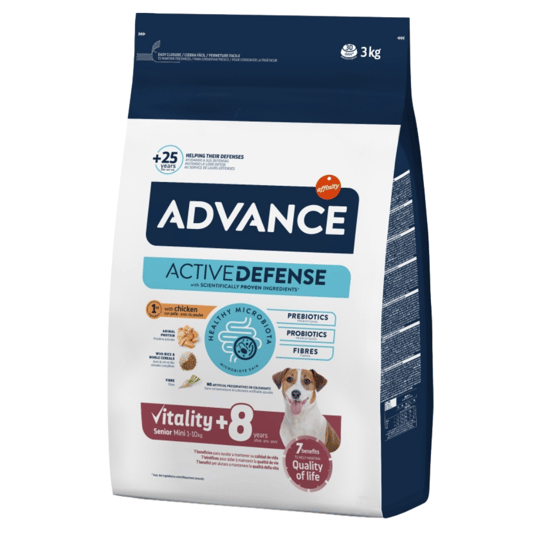 Advance Mini Senior Tavuklu ve Pirinçli Yaşlı Köpek Maması 3 kg