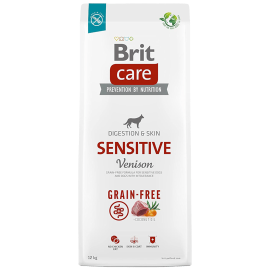 Brit Care Sensitive Digestion & Skin Mono Protein Geyikli Tahılsız Yetişkin Köpek Maması 12kg