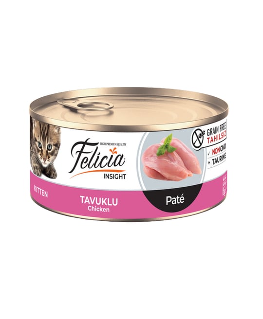 Felicia Tahılsız 85 gr Konserve Tavuklu Kıyılmış Yaş Yavru Kedi Maması