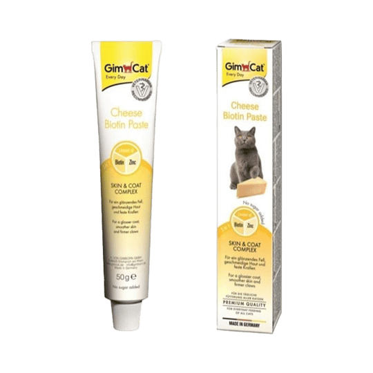 GimCat Deri ve Tüy Sağlığı için Peynirli Biyotin Kedi Macunu 100gr