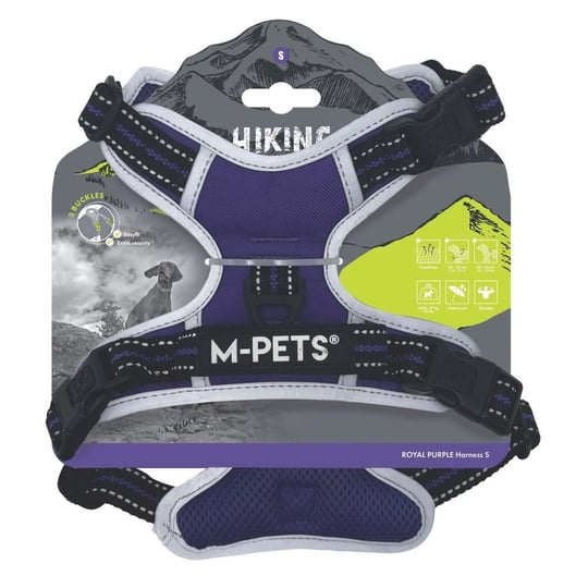 M-Pets Hiking Reflektörlü Köpek Göğüs Tasması 35–60 cm Mor S
