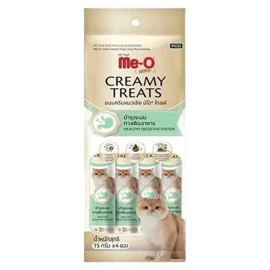 Me-O Gold Creamy Ton Balığı ve Prebiyotik Kedi Ödülü 4x15gr