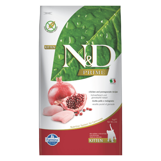 N&D Prime Tavuklu ve Narlı Tahılsız Yavru Kedi Maması 5kg