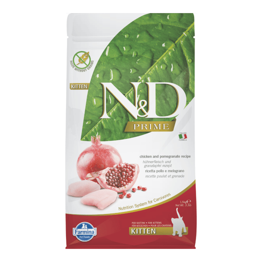 N&D Prime Tavuklu ve Narlı Tahılsız Yavru Kedi Maması 1,5kg