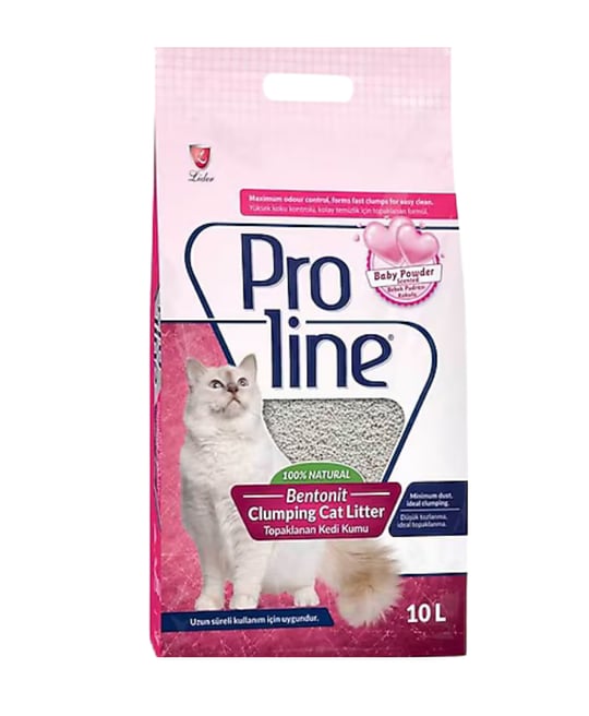 Proline Bebek Pudrası Kokulu 10 lt Bentonit Kedi Kumu