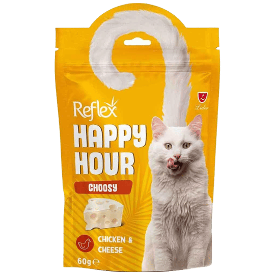 Reflex Happy Hour Choosy Tavuklu ve Peynirli Kedi Ödül Maması 60gr