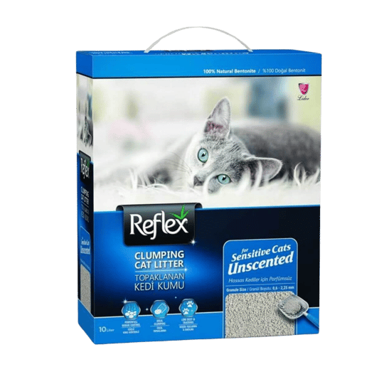 Reflex Hassas Kediler İçin Kokusuz Süper Hızlı Topaklanan Kedi Kumu 10lt