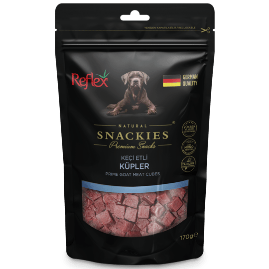 Reflex Snackies Keçi Etli Küpler Yetişkin Köpek Ödülü 170gr