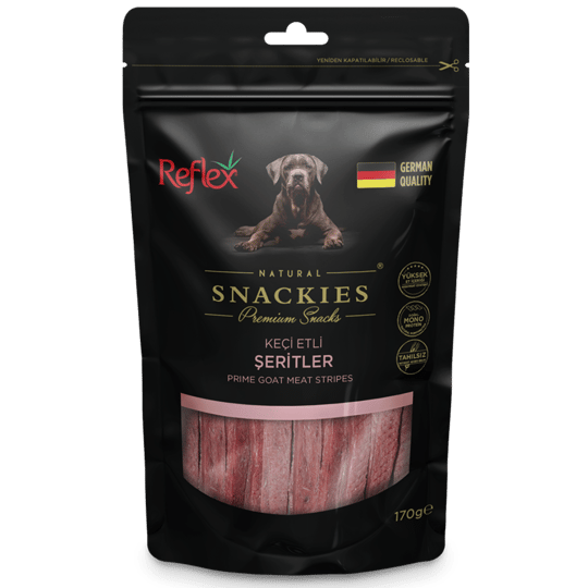 Reflex Snackies Keçi Etli Şeritler Yetişkin Köpek Ödülü 170gr