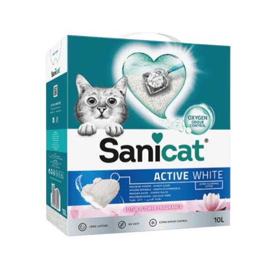 Sanicat Active White Lotus Çiçeği Topaklanan Kedi Kumu 10l