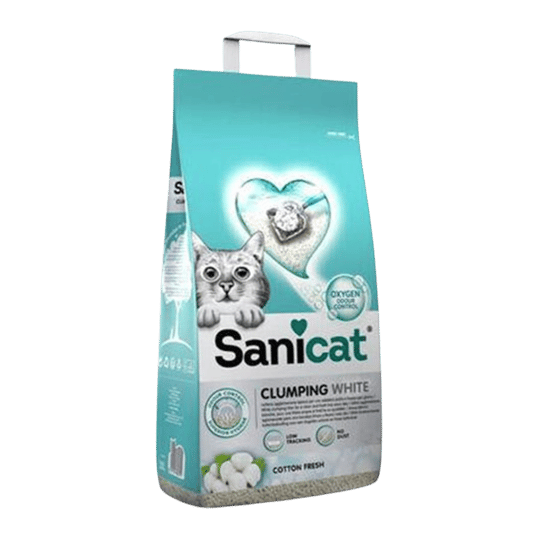 Sanicat Clumping White Topaklanan Kedi Kumu (Koton Ferahlığı) 10l
