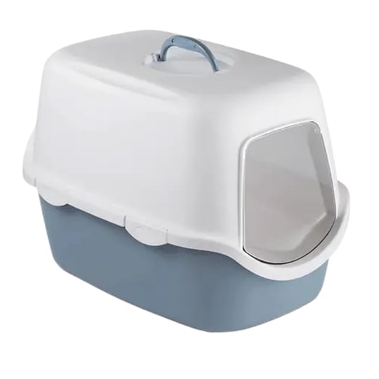 Stefanplast Cathy Kapalı Kedi Tuvaleti Gökyüzü Mavi 56x40x40cm