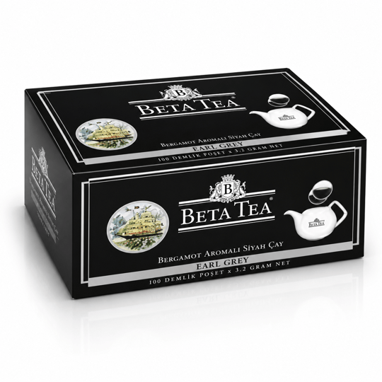 Beta Earl Grey Demlik Poşet 100 Adet (Bergamot - Tomurcuk Çayı)