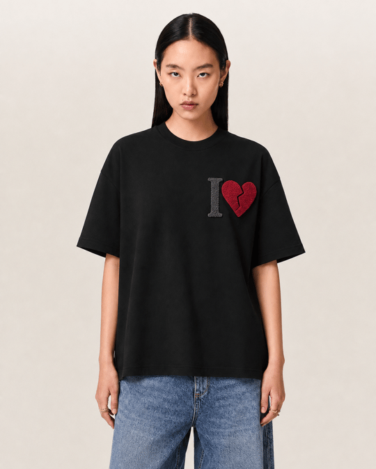 All Saints Siyah Love Tshirt