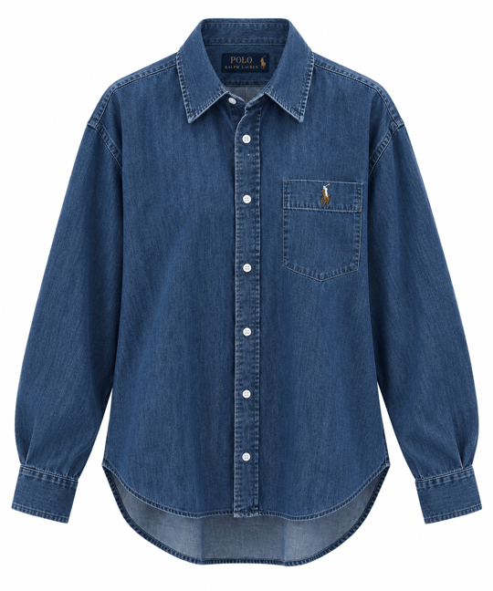 Denim Görünümlü Gömlek