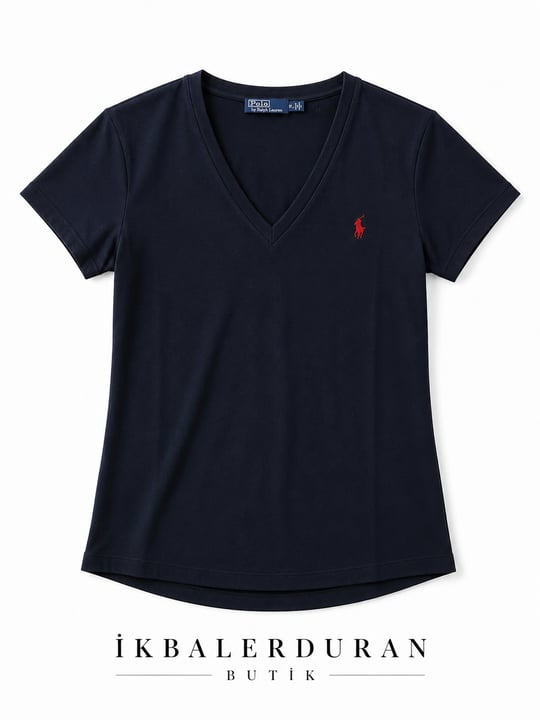 V Yaka Dark Blue Tshirt
