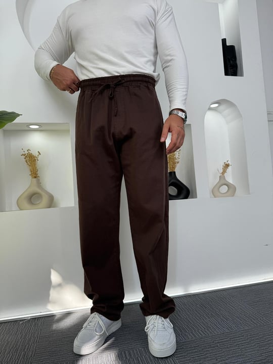 Kahve Mr Baggy Gabardin Pantolon