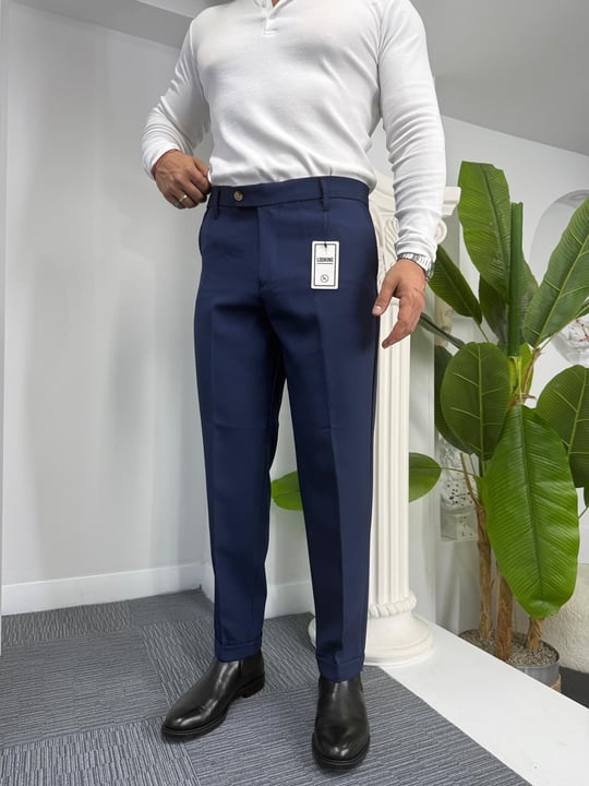 Lacivert LK Kışlık Duble Paça Pantolon
