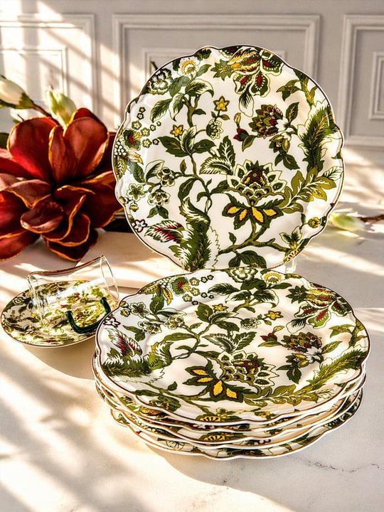 Porselen Servis Tabak 6'Lı 27cm Willow