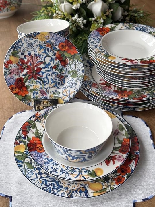 Porselen Yemek Takımı 24 Parça 6 Kişilik İtaly Garden