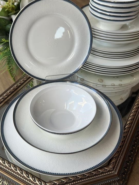 Porselen Yemek Takımı 24 Parça 6 Kişilik Laora