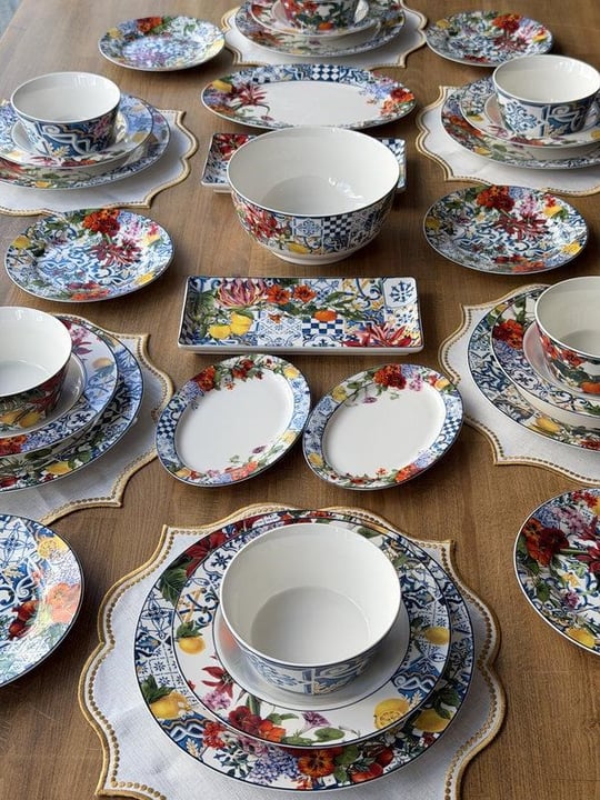 Porselen Yemek Takımı 6 Kişilik 36 Parça İtaly Garden