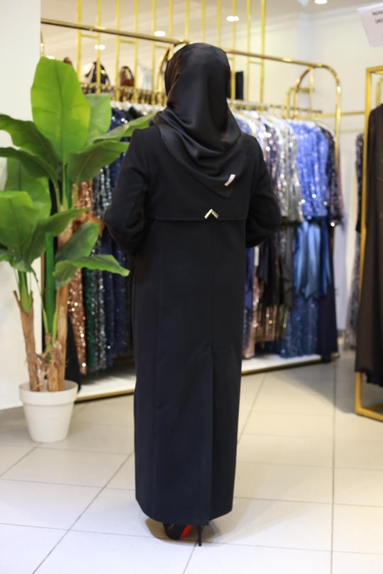 3421 KOD SUNİ KÜRKLÜ KABAN SİYAH