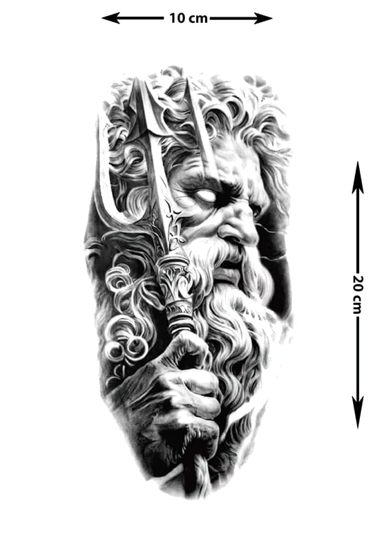3D Poseidon – Denizlerin Efendisi Geçici Dövme