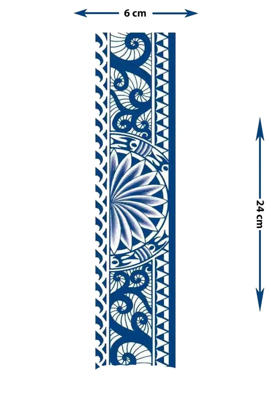 Geometrik Baykuş Şerit Yarı Kalıcı Dövme / 1 Ay Kalıcı - Sanatsal Çizgi ve Tribal Desenli Geçici Kol ve Bacak Dövmesi
