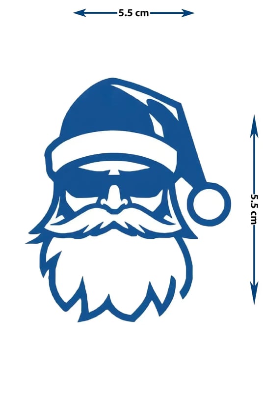 Gözlüklü Noel Baba (Cool Santa) Yarı Kalıcı Dövme / 1 Ay Kalıcı - Yılbaşı Temalı ve Eğlenceli Geçici Dövme