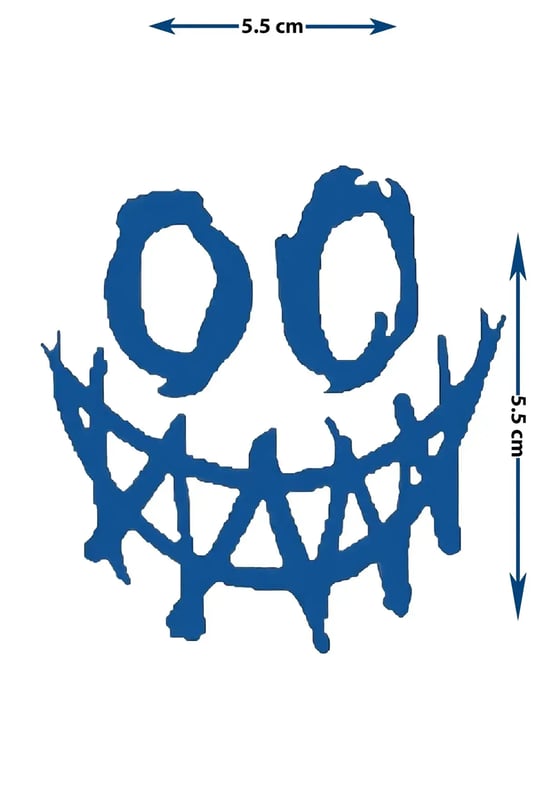 Korkunç Gülüş (Creepy Smile) Yarı Kalıcı Dövme / 1 Ay Kalıcı - Gotik ve Grunge Temalı Geçici Dövme