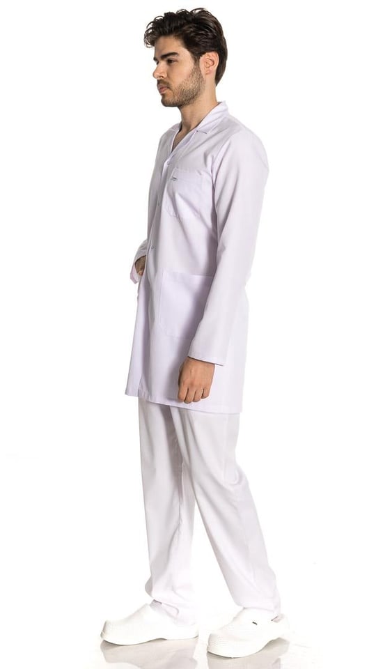 Orta Boy Ceket Yaka Alpaka Doktor Önlüğü