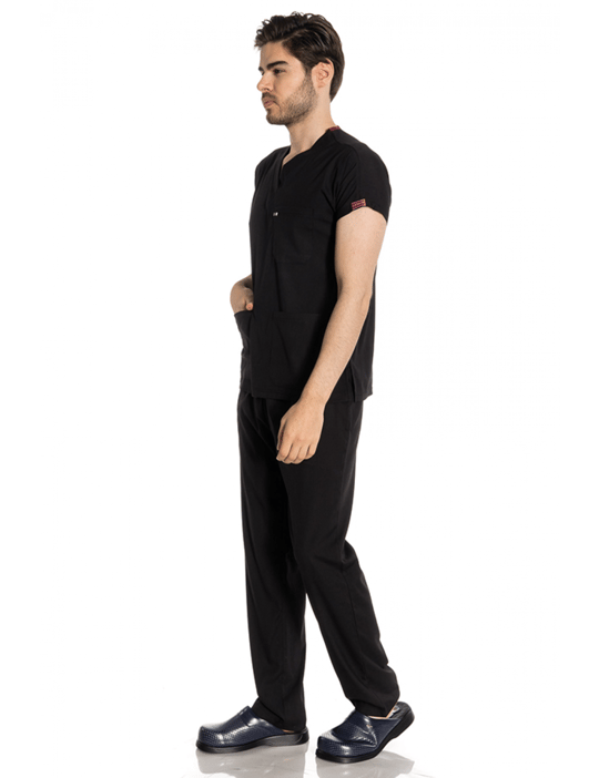 Siyah Likralı Greys Scrubs Takım