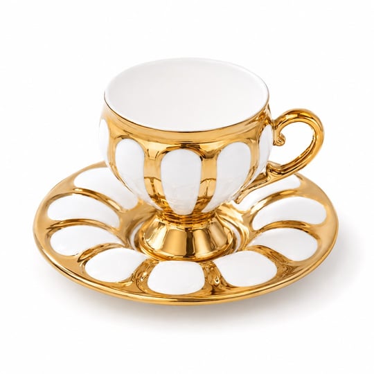 Luna 6 Lı Kahve Fincan Takımı Gold
