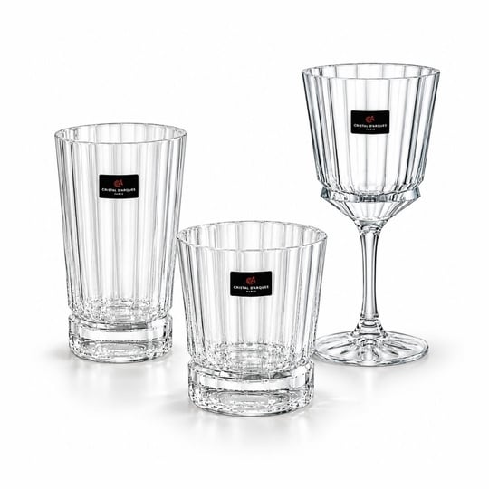 Macassar Darques Kristal Cam 36 Parça Bardak Takımı - Sade