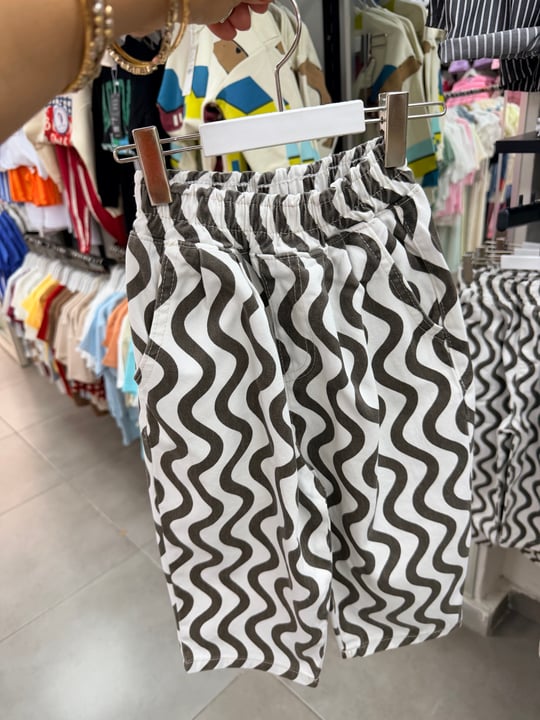 Zikzaklı Unisex Balon Pantolon - Çizgili