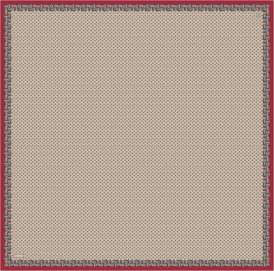 Bej Klasik Desen %100 Twill İpek Eşarp 4326-81