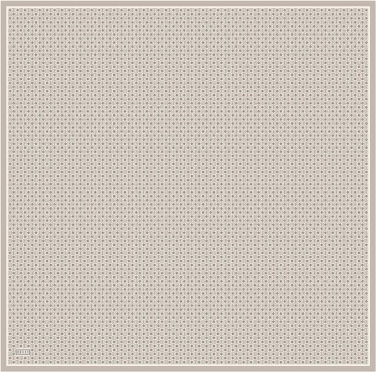 Bej Monogram Desen %100 Twill İpek Eşarp 4418-31