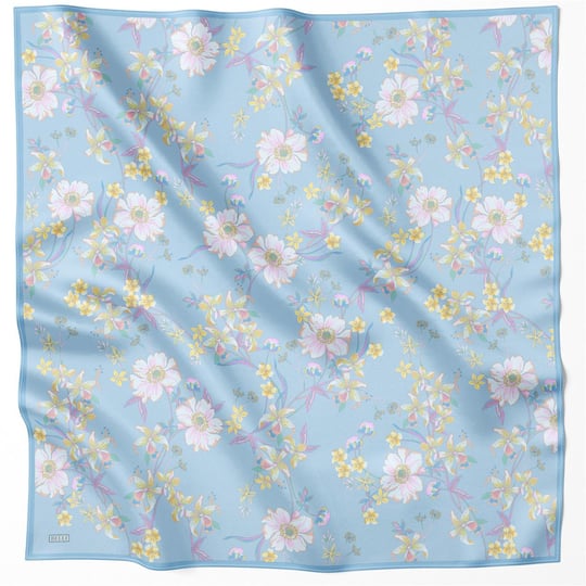 {URUNSEO_TITLE} | BELLI | BELLİ İPEK EŞARP | BELLİ ÇİÇEK DESEN İPEK EŞARP 4210D (TWILL) MAVİ - 54