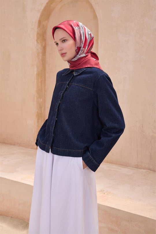 {URUNSEO_TITLE} | BELLI | BELLİ İPEK EŞARP | BELLİ ÇIÇEK DESENI İPEK EŞARP 4127D TWILL - 88
