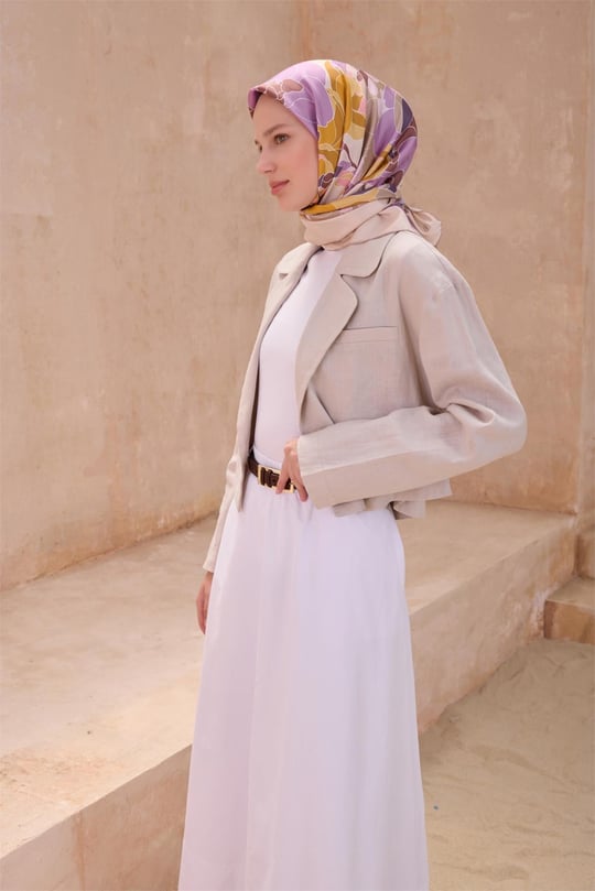 {URUNSEO_TITLE} | BELLI | BELLİ İPEK EŞARP | BELLİ ÇIÇEK DESENI İPEK EŞARP 4127D TWILL - 88