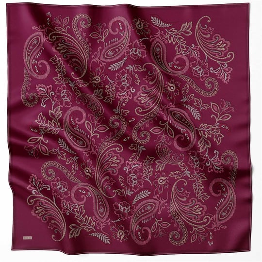 {URUNSEO_TITLE} | BELLI | BELLİ İPEK EŞARP | BELLİ ÇİÇEKLİ DESEN İPEK EŞARP 4207D (TWILL) BORDO - 88