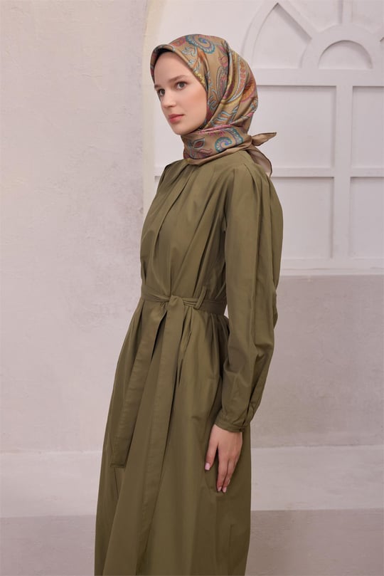 {URUNSEO_TITLE} | BELLI | BELLİ İPEK EŞARP | BELLİ ÇİÇEKLİ DESEN İPEK EŞARP 4207D (TWILL) VİZON - 01