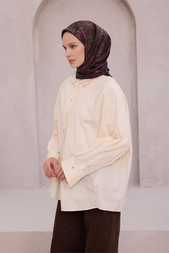 {URUNSEO_TITLE} | BELLI | BELLİ İPEK EŞARP | BELLİ ÇİÇEKLİ DESEN İPEK EŞARP 4207D (TWILL) ACI KAHVE - 39