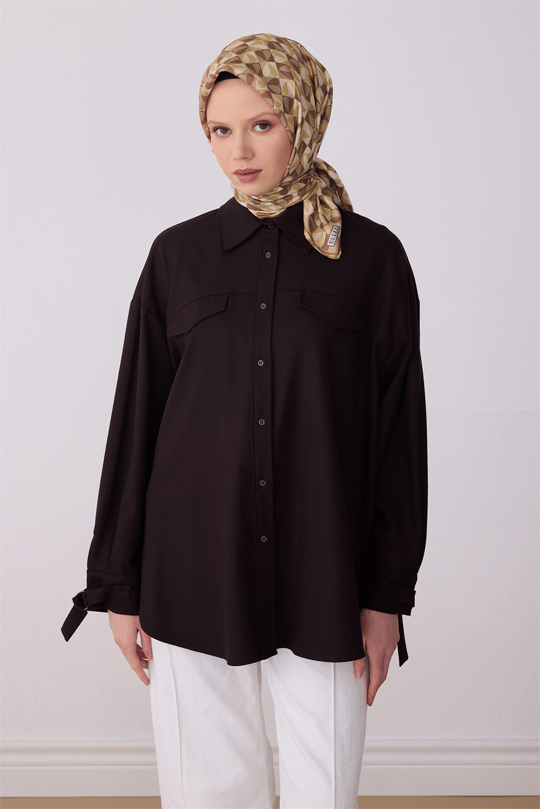Belli Çok Renkli Obje Desen %100 Twill İpek Eşarp 4322-81