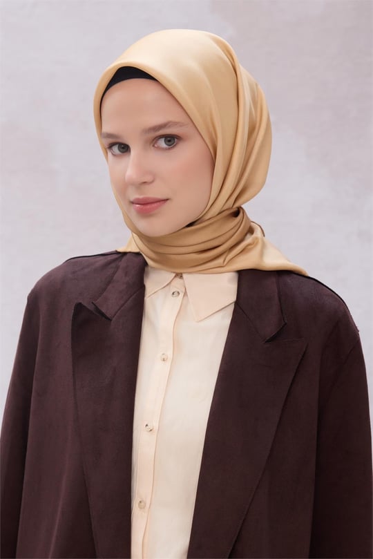 {URUNSEO_TITLE} | BELLI | BELLİ İPEK EŞARP | BELLİ DEGRADE DESEN İPEK EŞARP 4224D (TWILL) BEJ - 05