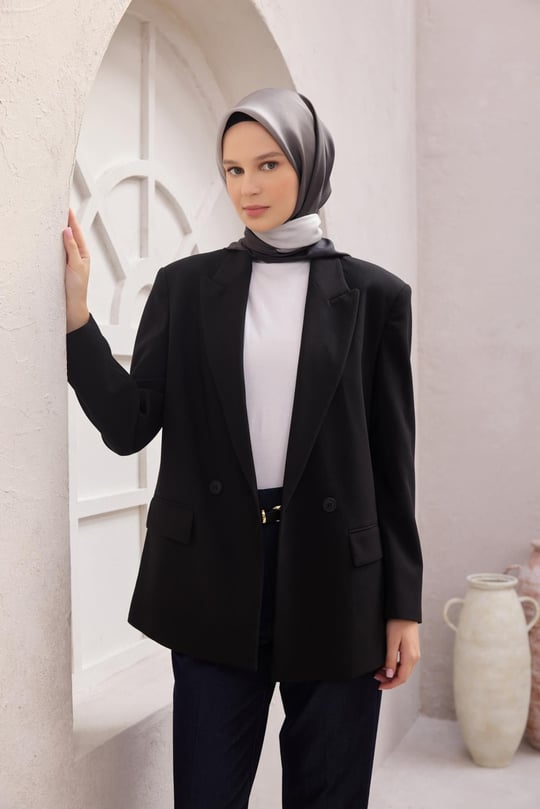 {URUNSEO_TITLE} | BELLI | BELLİ İPEK EŞARP | BELLİ DEGRADE DESEN İPEK EŞARP 4224D (TWILL) SİYAH BEYAZ - 39