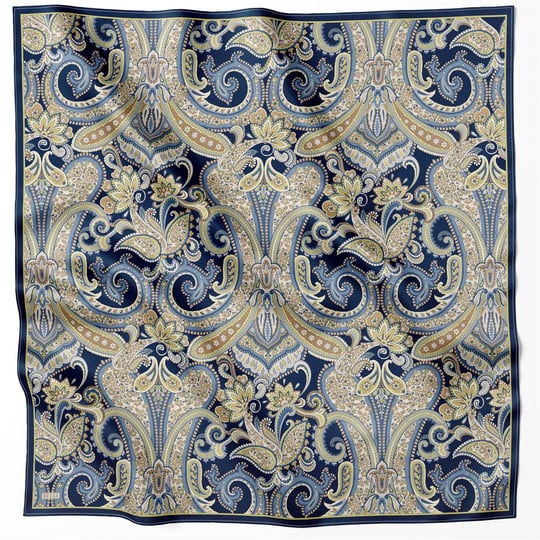 BELLİ ETNİK DESEN İPEK EŞARP 4202D (TWILL) LACİVET - 83
