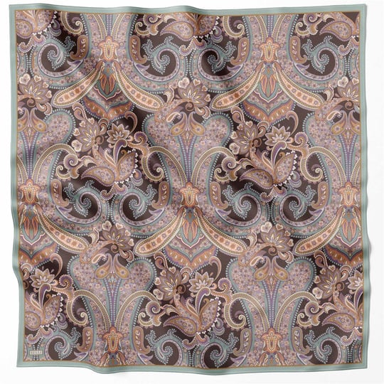 BELLİ ETNİK DESEN İPEK EŞARP 4202D (TWILL) MİNT - 82