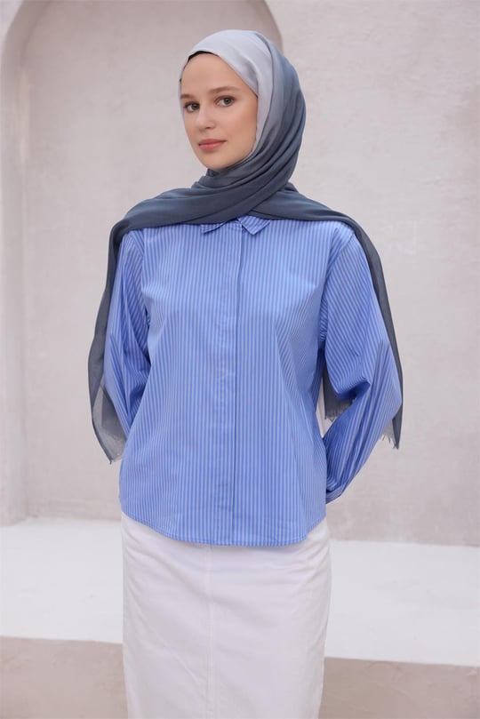 {URUNSEO_TITLE} | BELLI | POLYESTER ŞAL | BELLİ FRESH GEÇİŞLİ DESEN GRİ-BEYAZ DEGRADE ŞAL